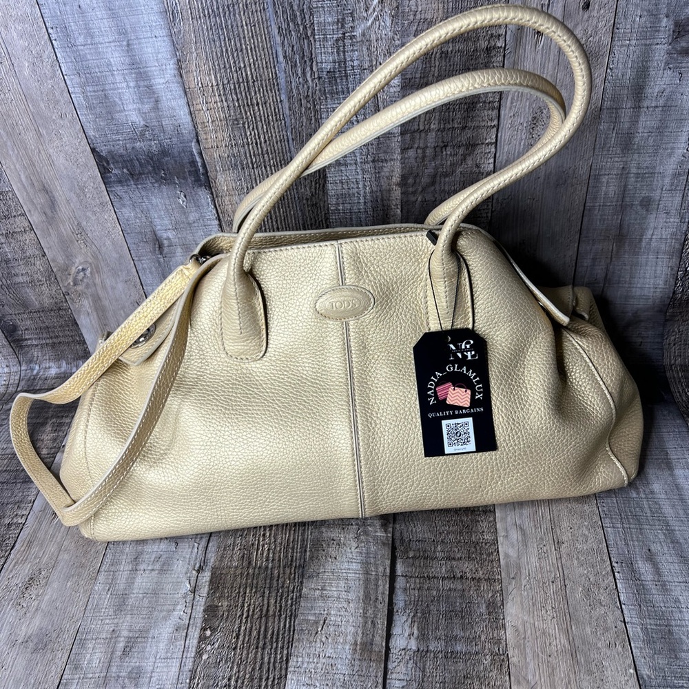 Tod's Cream Crossbody Bag with Textured Leather